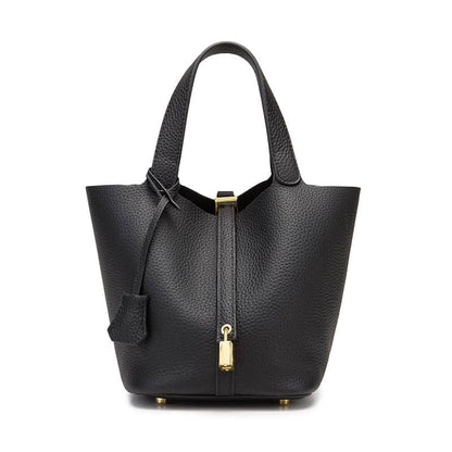 Genuine Leather Bucket Bag Classic Handbag